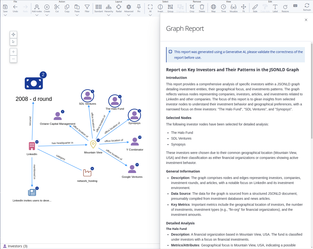 Generated graph report