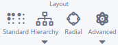 Layout settings in the toolbar