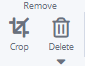 Removal settings in the toolbar