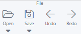 File settings in the toolbar