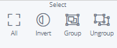 Selection settings in the toolbar