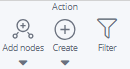 Action settings in the toolbar