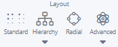 Layout settings in the toolbar