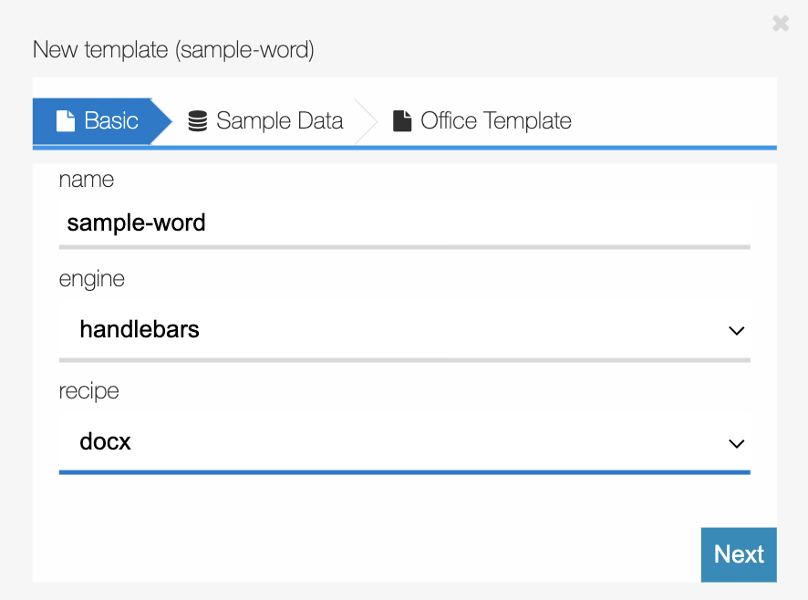 Word template options