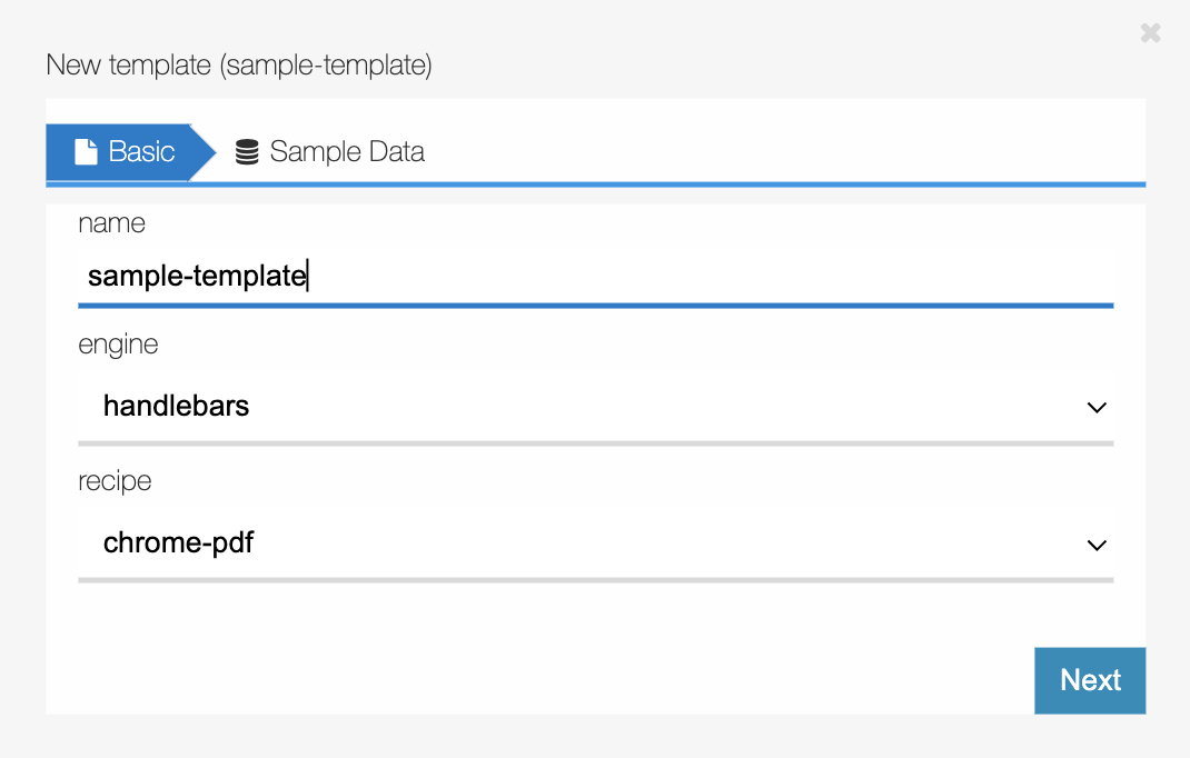 Setting basic template options