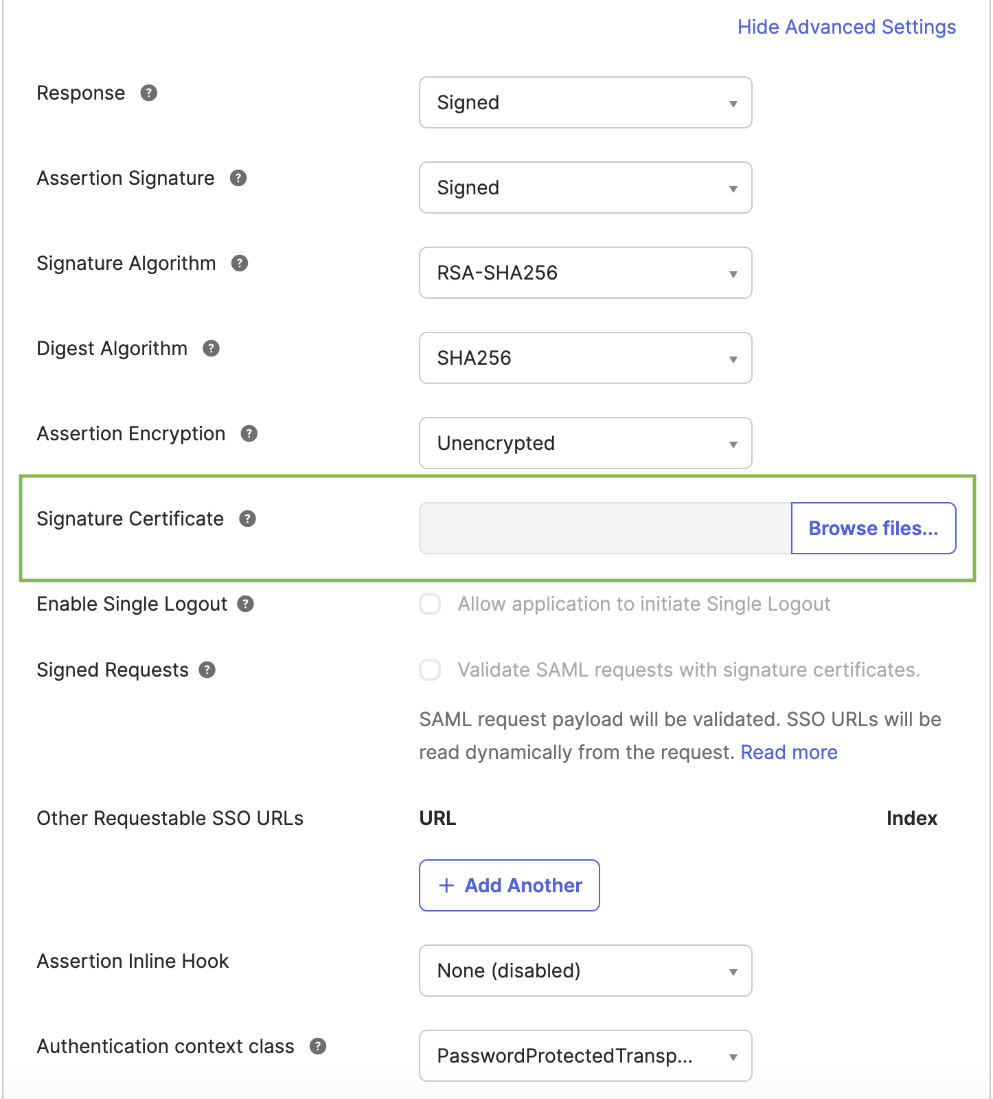 Create Investigate application in OKTA