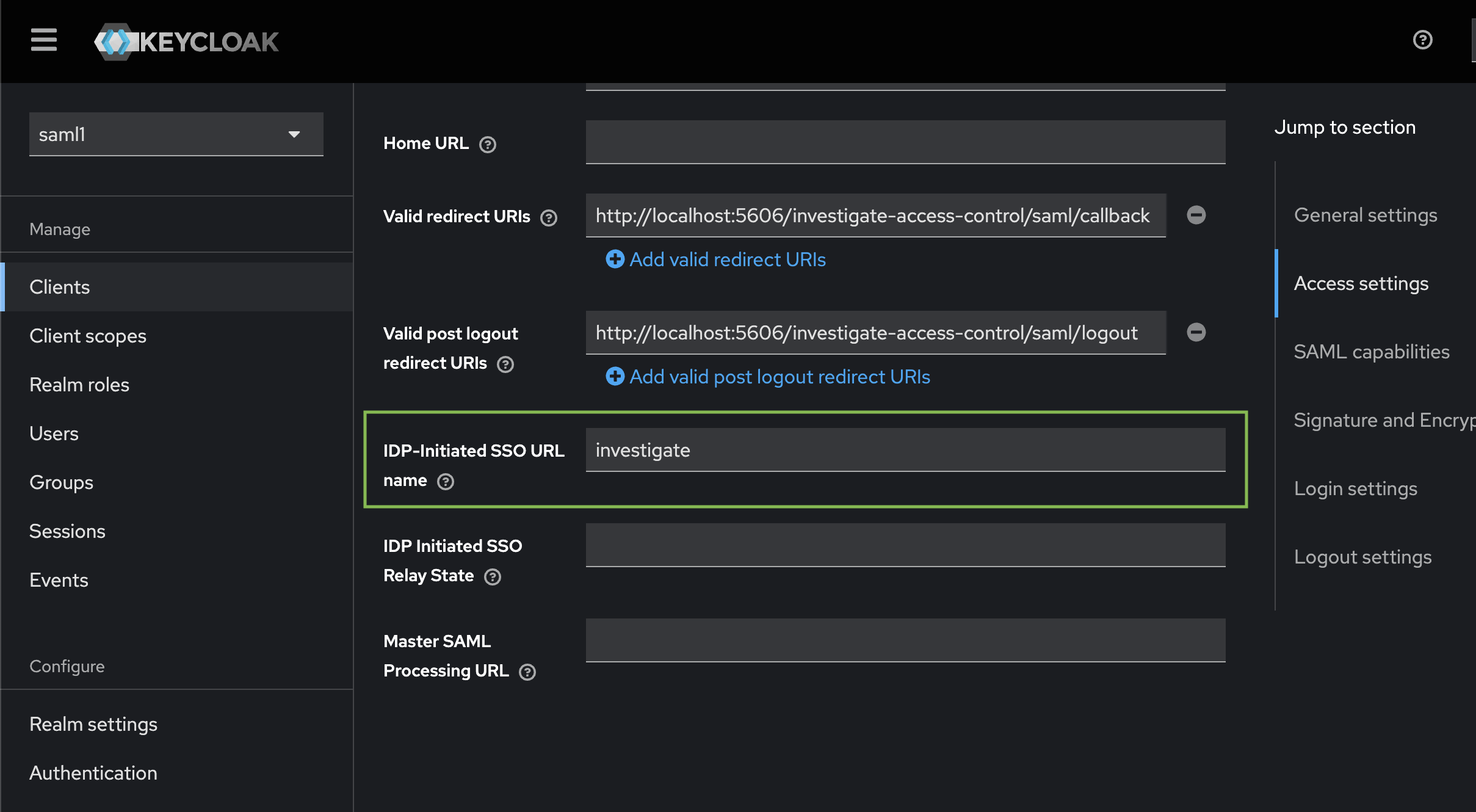 Configure keycloak idp extract idp initiated login
